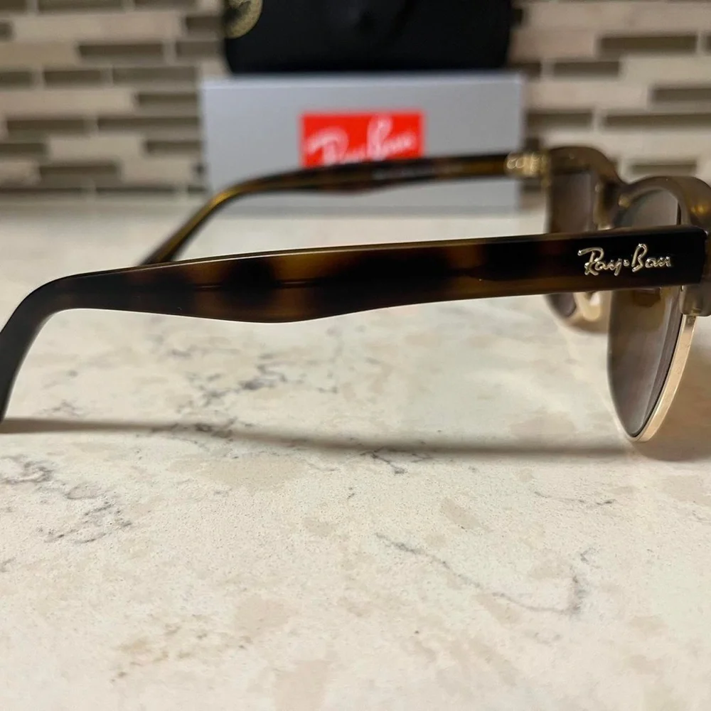 Ray-Ban Black and Brown Sunglasses with Case